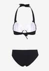 Czarne Bikini Dwucz Ciowe Stanik Wi Zany Na Szyi Majtki Typu Figi