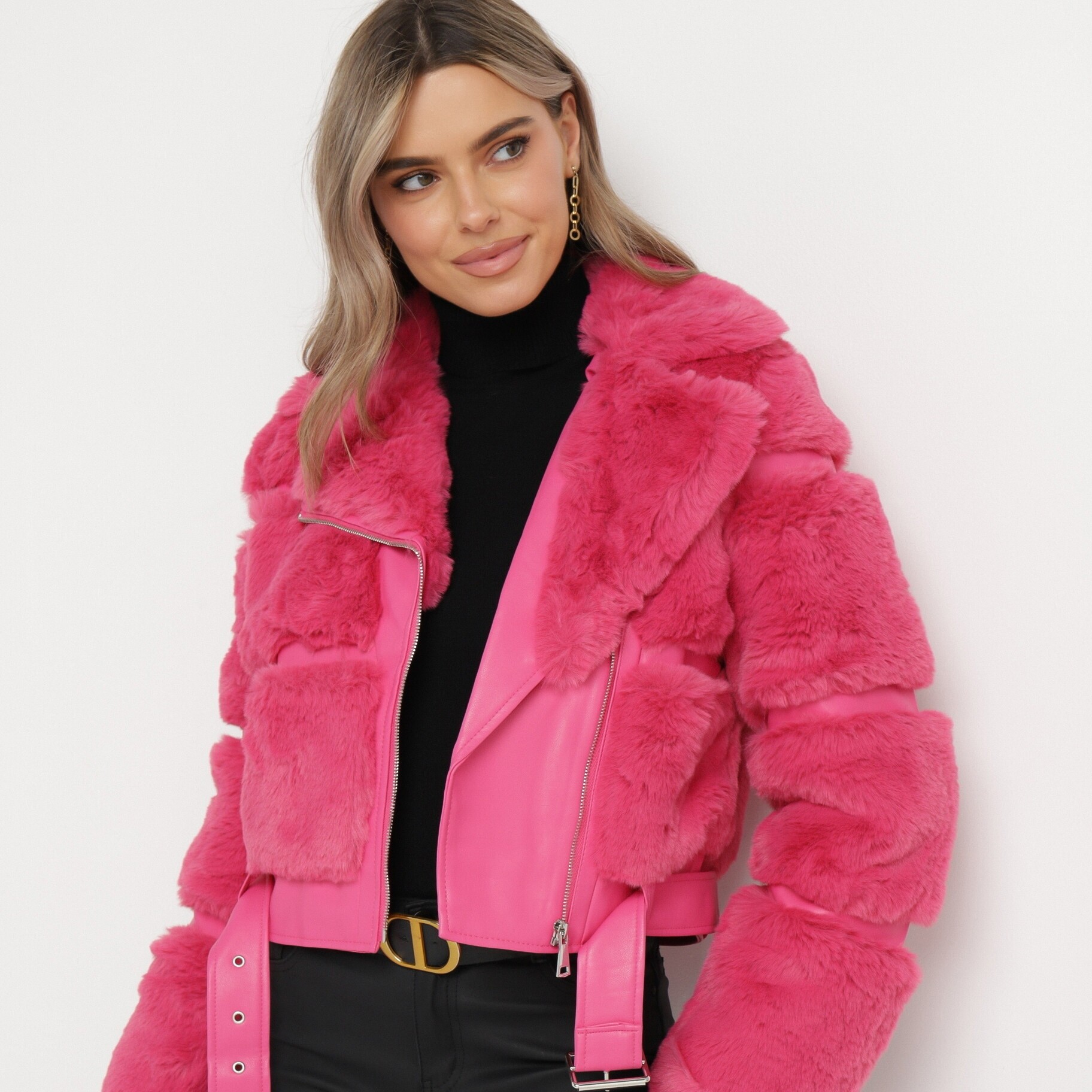 Pink Dzseki, rózsaszín, ökobőr, Born2be, téli,  M akciós termékkép 1