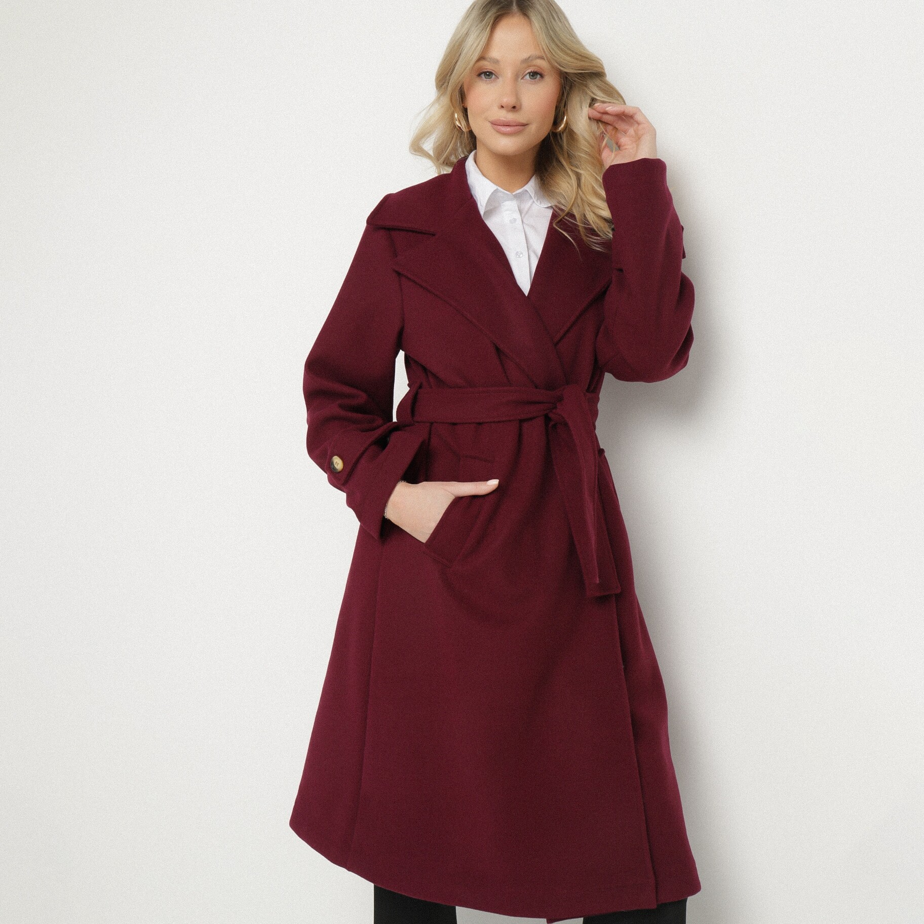 Lila Kabát, sötét barna, textil, Born2be, átmeneti,  M akciós termékkép 1