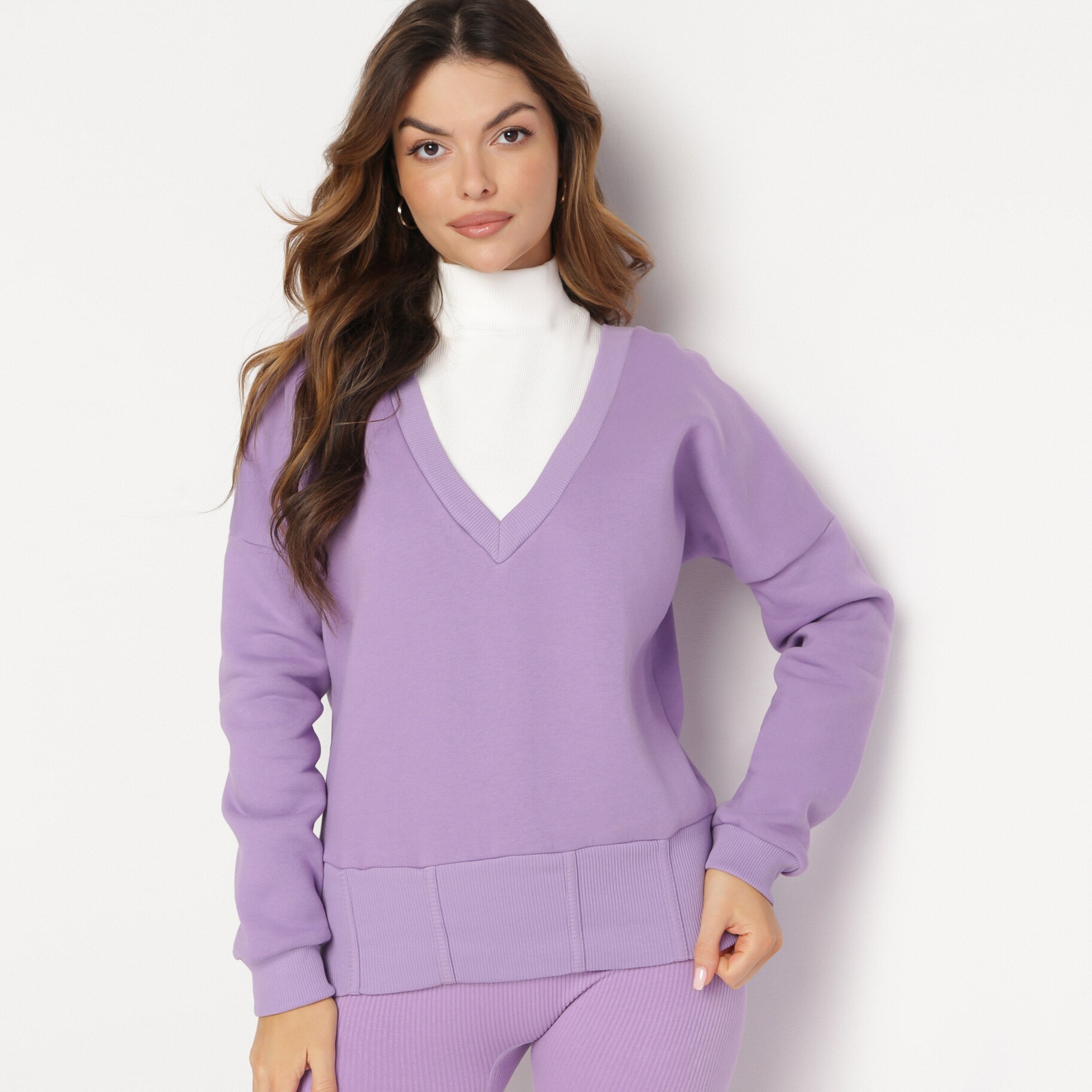 Lila Melegítőfelső, lila, textil, Born2be, téli,  ONE SIZE akciós termékkép 1
