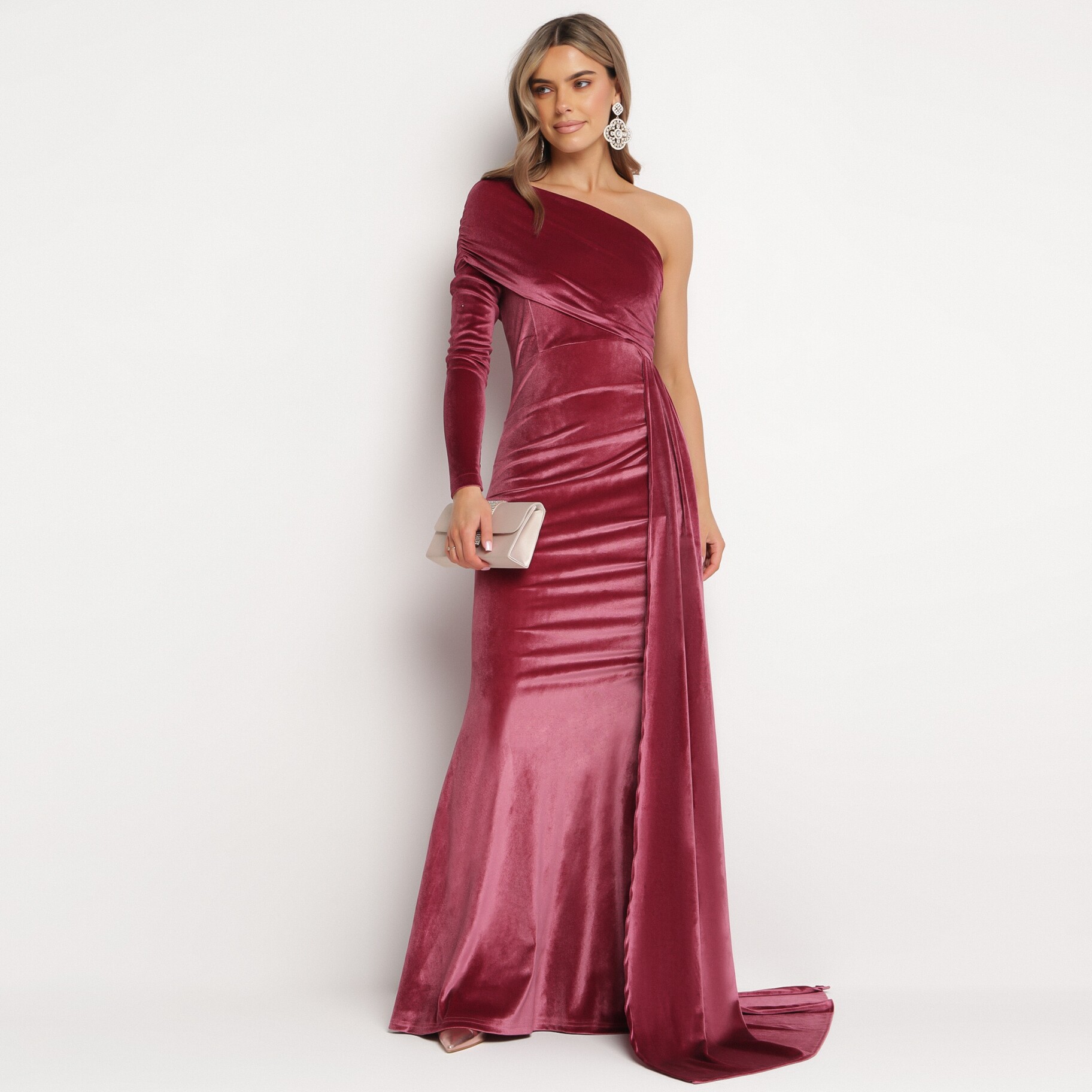 Rózsaszín Ruha, lila, textil, Born2be, téli,  M akciós termékkép 1