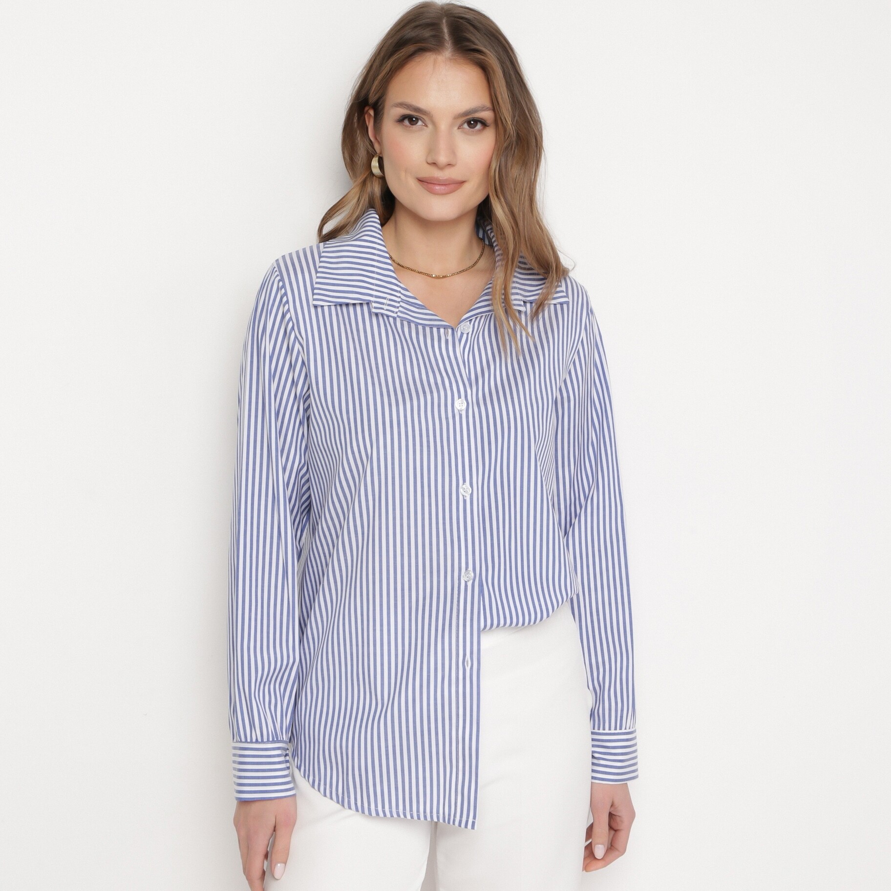 Tengerészkék Ing, tengerész kék, textil, Born2be, egész évben,  ONE SIZE akciós termékkép 1