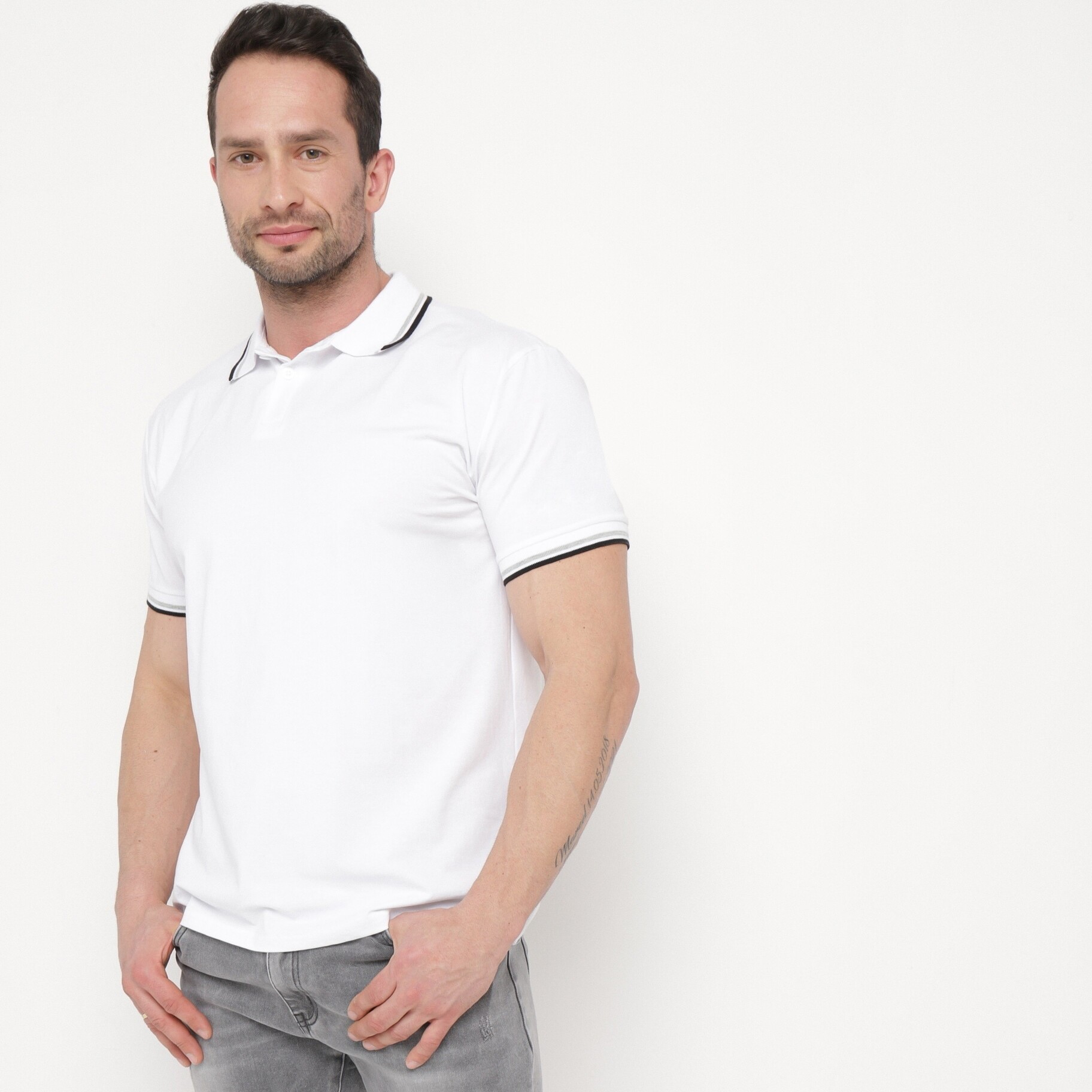 Fehér Póló, fehér, textil, Born2be, nyári,  6XL akciós termékkép 1