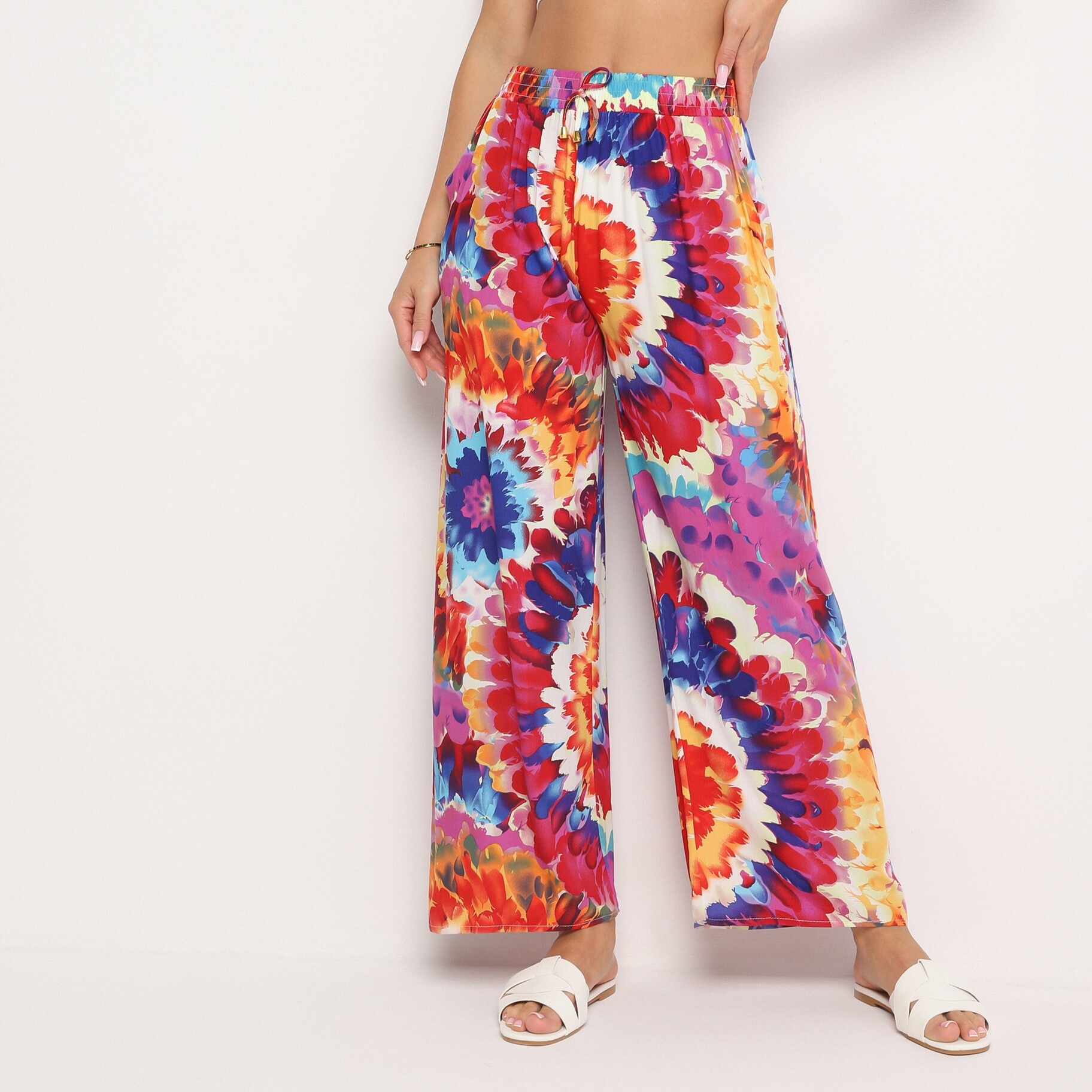 Piros Nadrág, piros, textil, Born2be, nyári,  ONE SIZE akciós termékkép 1