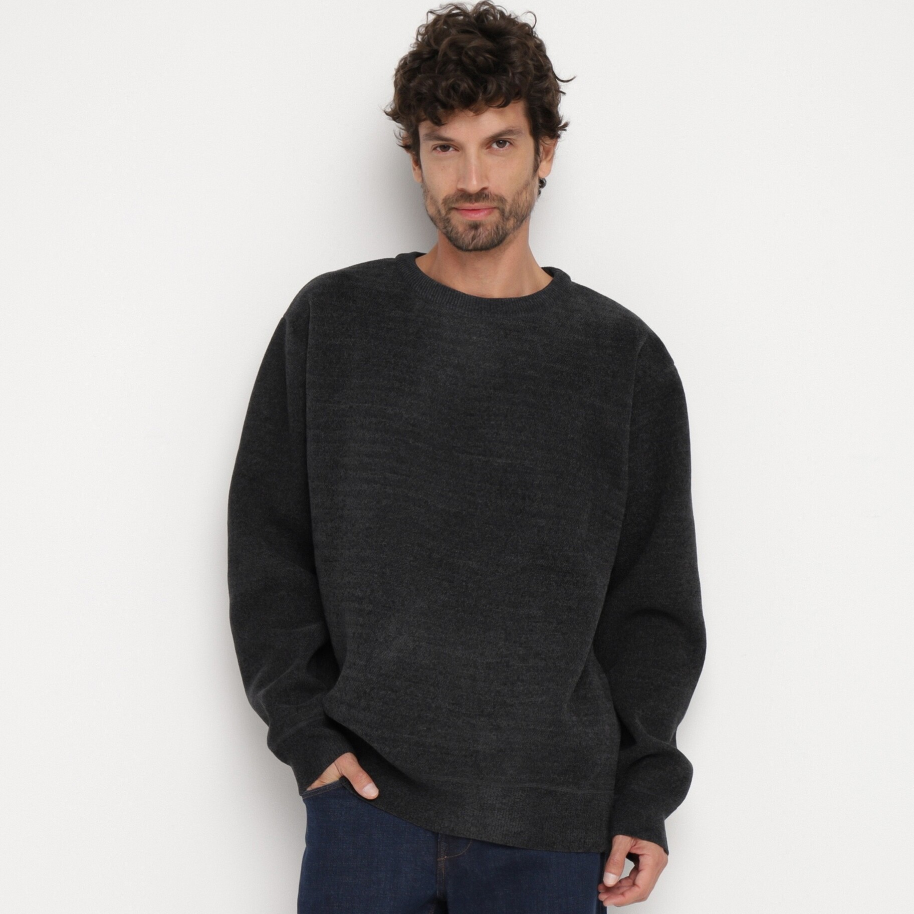 Szürke pulóver, szürke, Born2be, téli,  4XL akciós termékkép 1