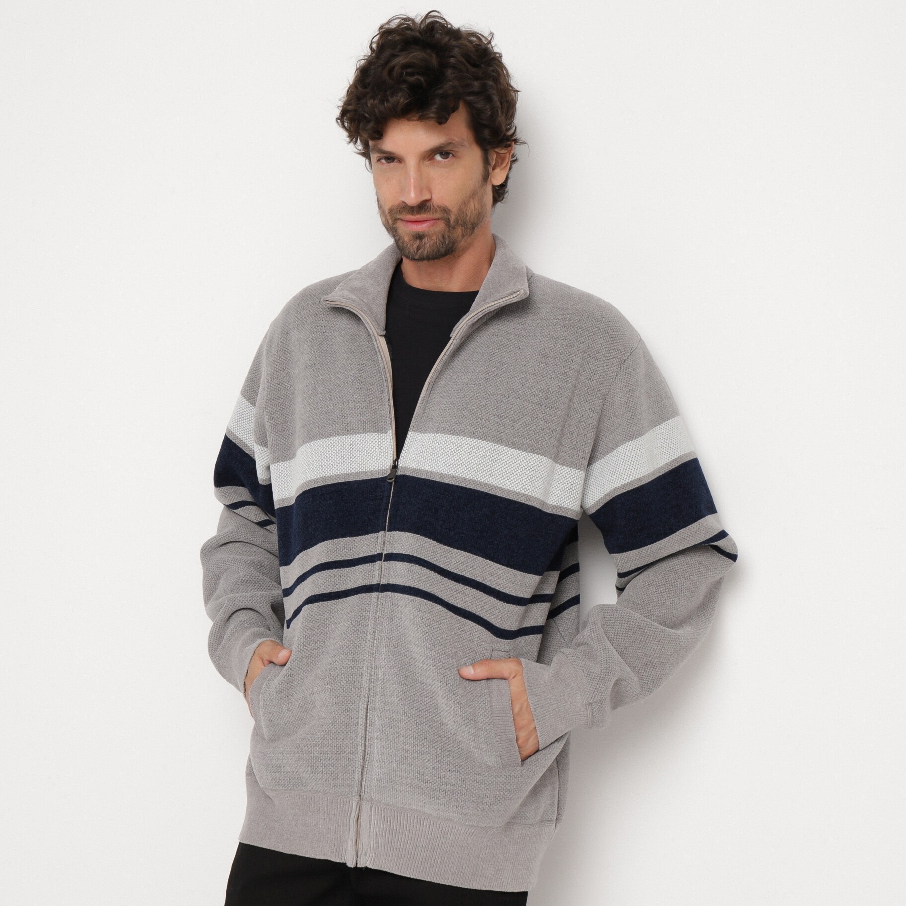 Szürke Kardigán, szürke, Born2be, téli,  4XL akciós termékkép 1
