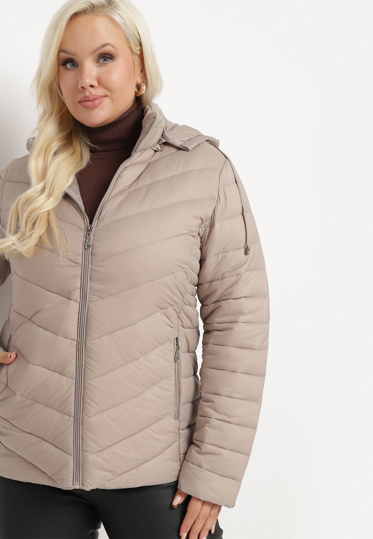 Bézs Dzseki, bézs, textil, Born2be, átmeneti,  4XL akciós termékkép 1