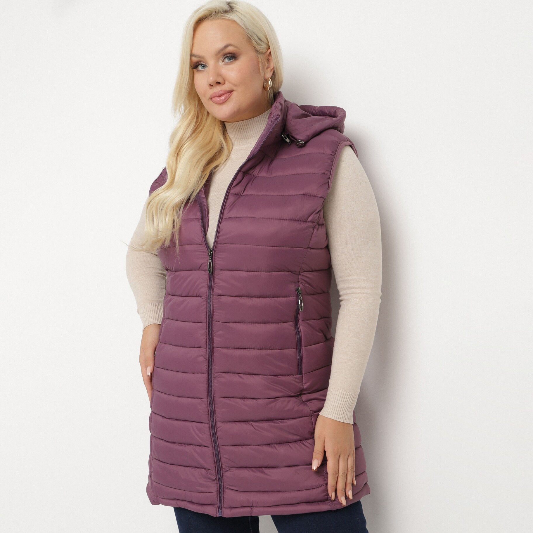 Lila Mellény, lila, textil, Born2be, átmeneti,  3XL akciós termékkép 1