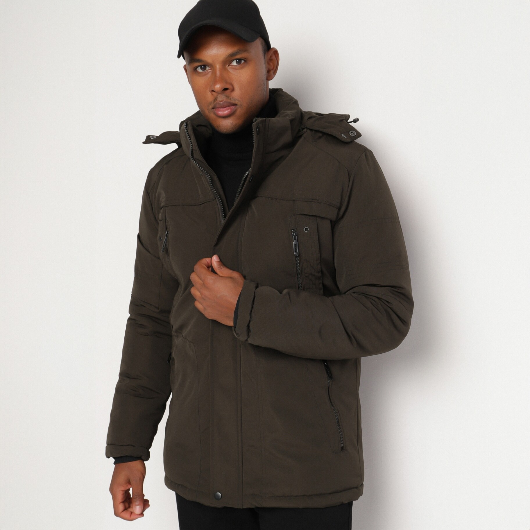 Zöld Kabát, zöld, textil, Born2be, téli,  3XL akciós termékkép 1