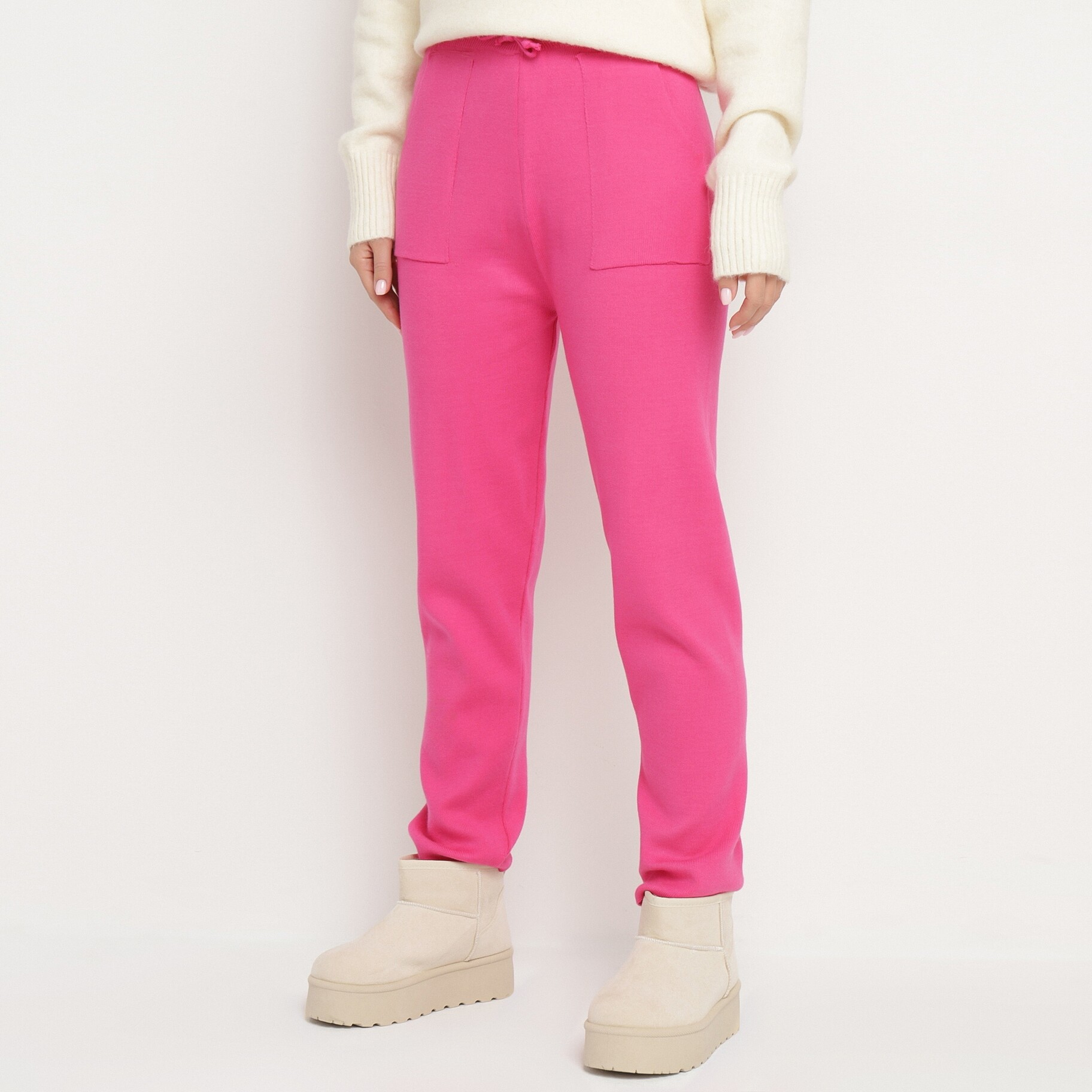 Pink Nadrág, rózsaszín, kötött, Born2be, téli,  ONE SIZE akciós termékkép 1
