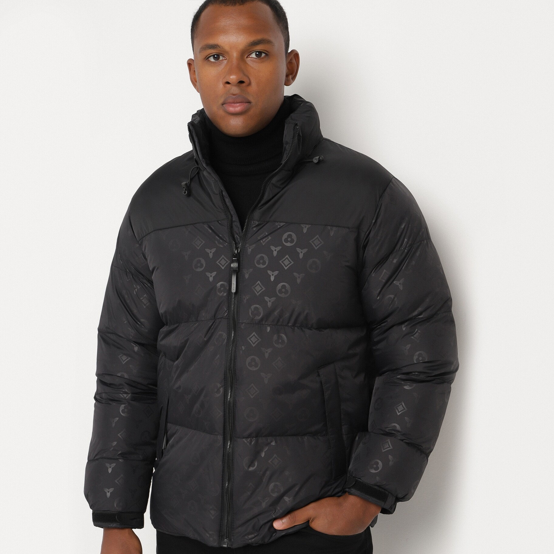 Fekete Kabát, lakozott fekete, textil, Born2be, téli,  2XL akciós termékkép 1