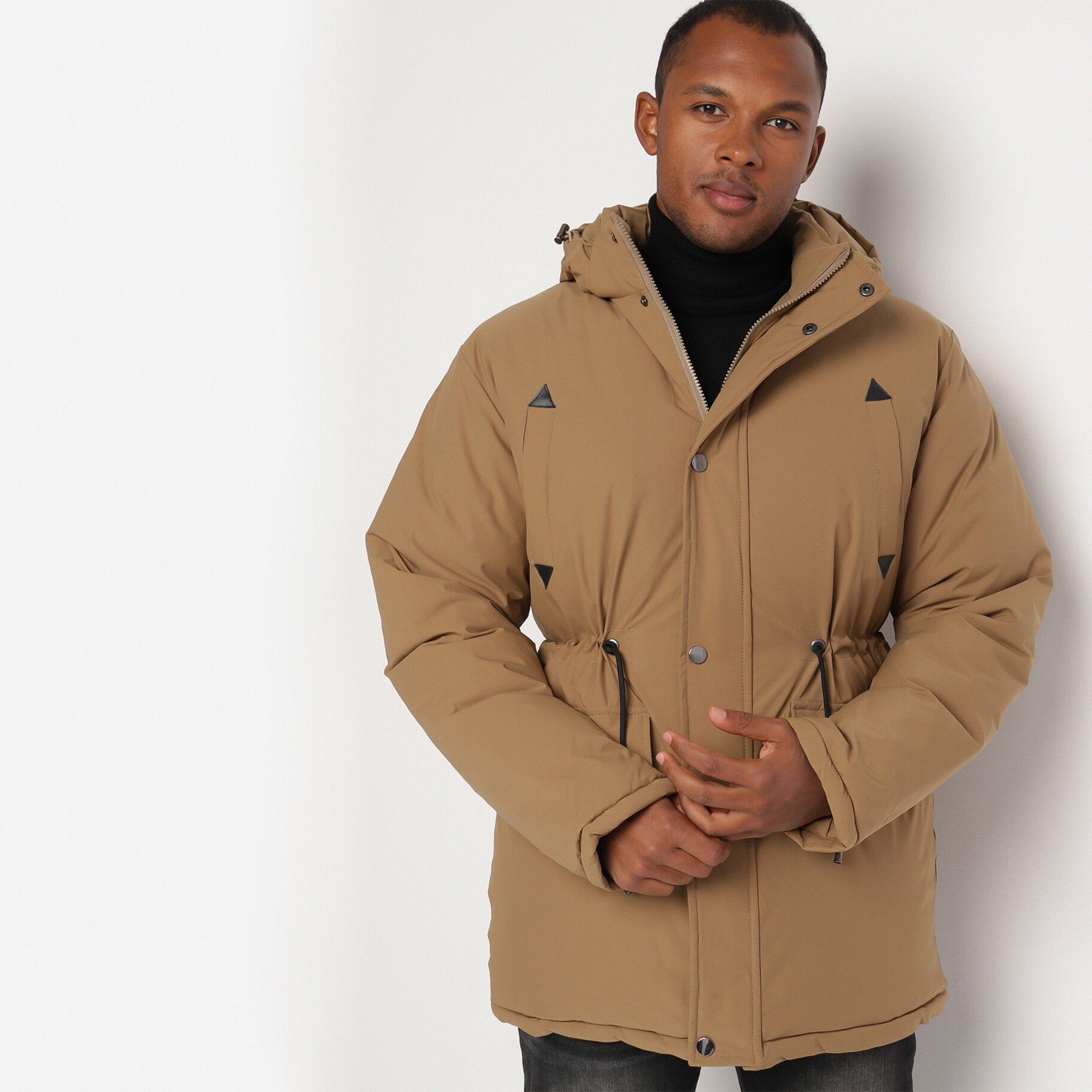 Bézs Kabát, bézs, textil, Born2be, téli,  2XL akciós termékkép 1