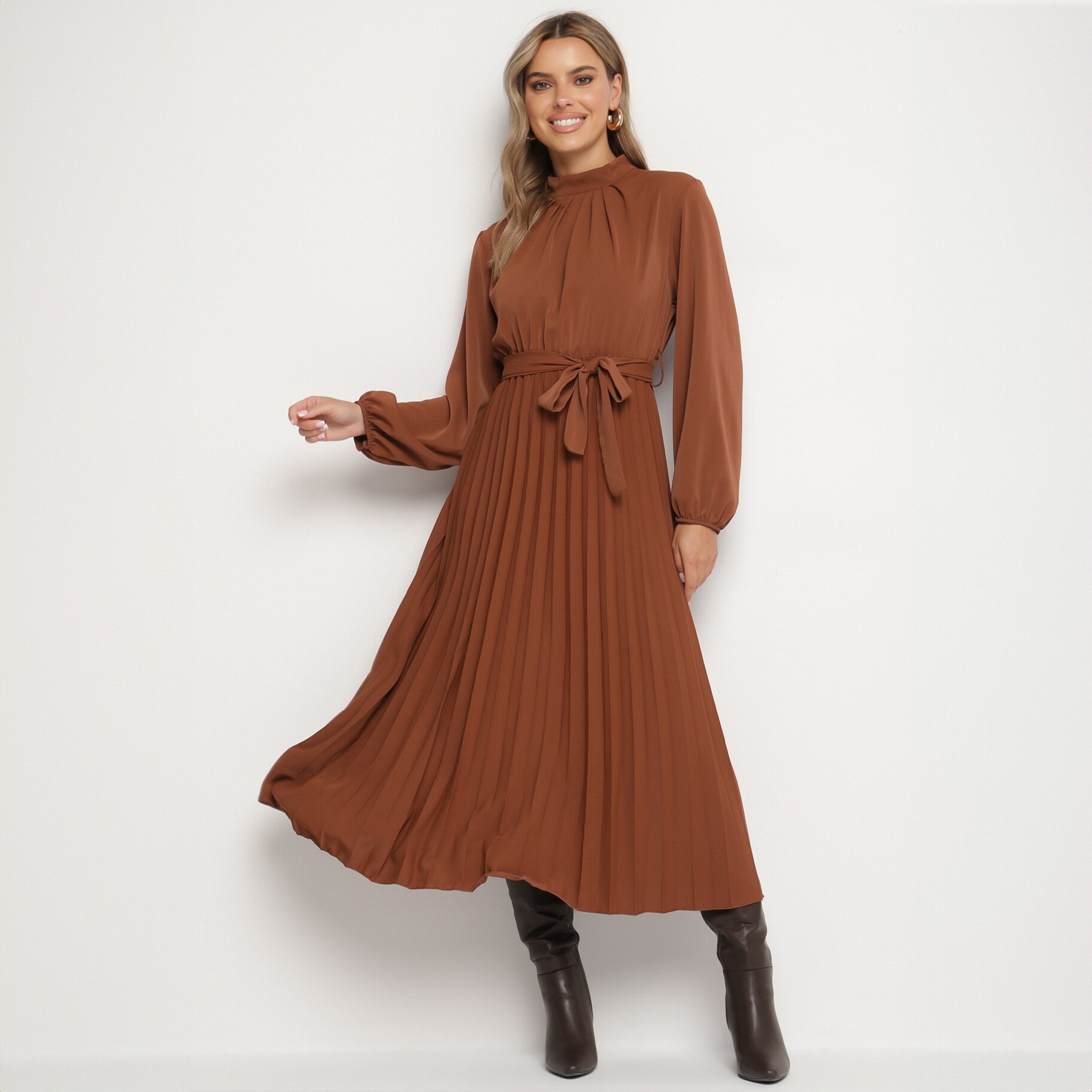 Barna Ruha, barna, textil, Born2be, átmeneti,  ONE SIZE akciós termékkép 1