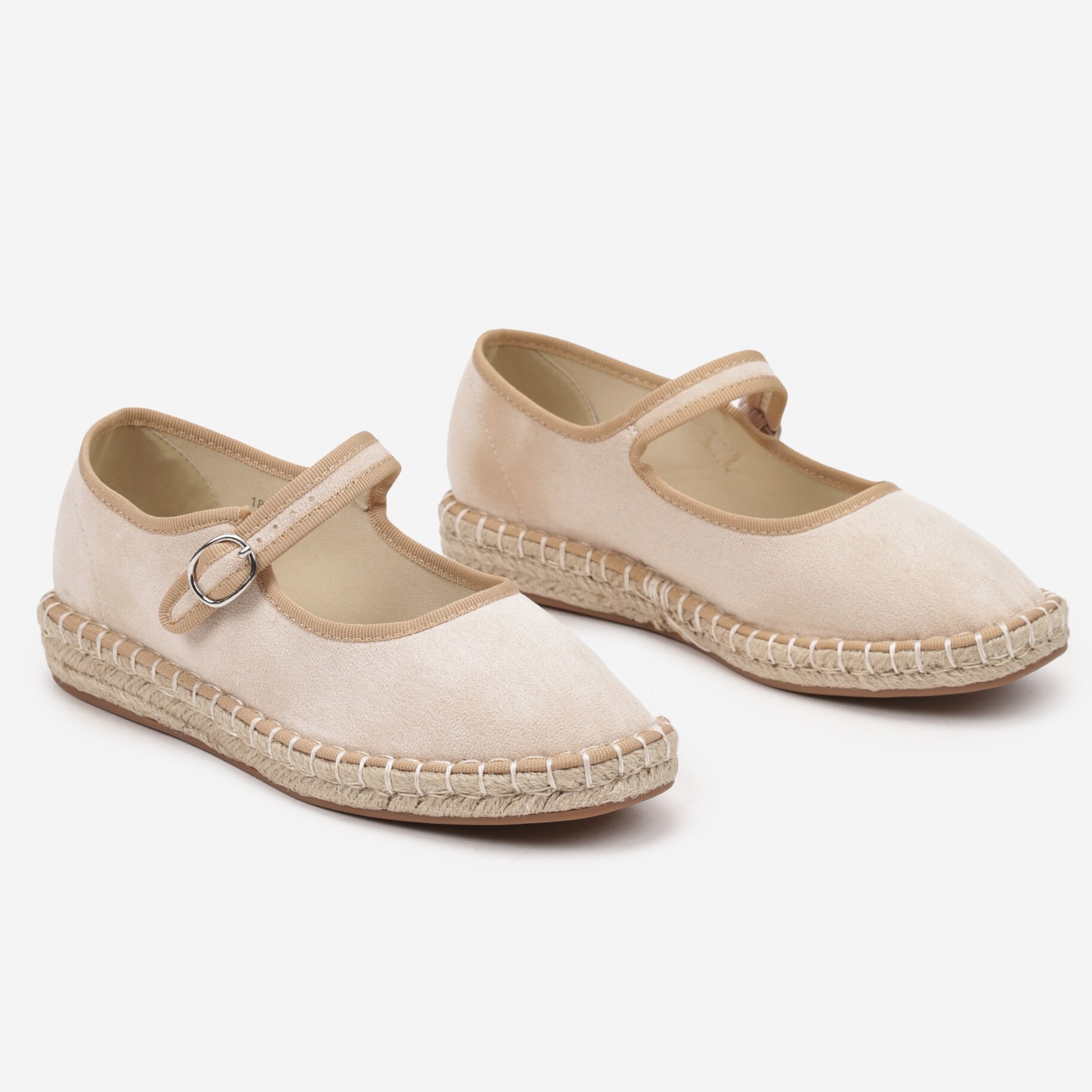 Bézs bézs Espadrilles, bézs, ökovelúr, Born2be, nyári,  38 akciós termékkép 1