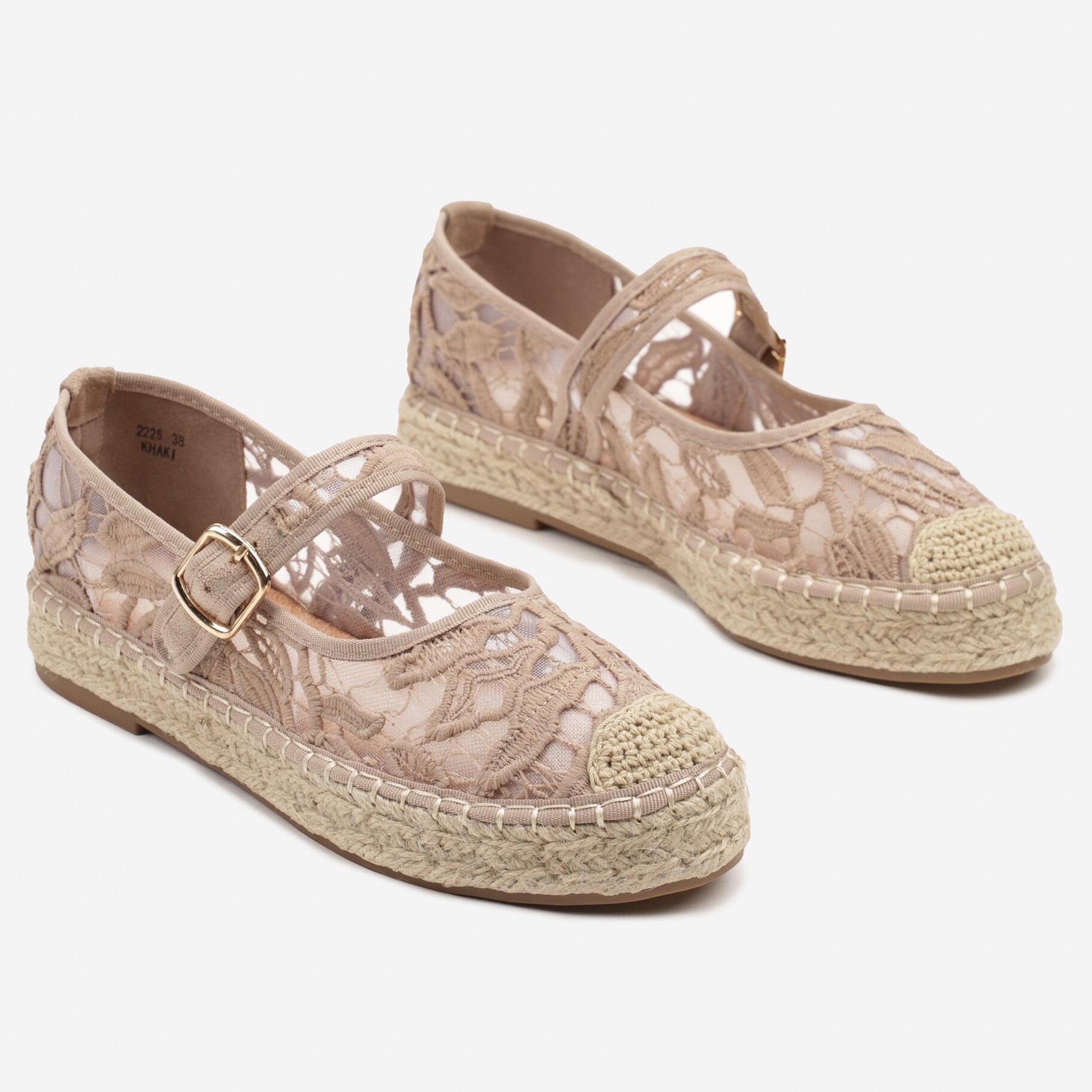 Sötét bézs Espadrilles, bézs, ökobőr, Born2be, nyári,  36 akciós termékkép 1