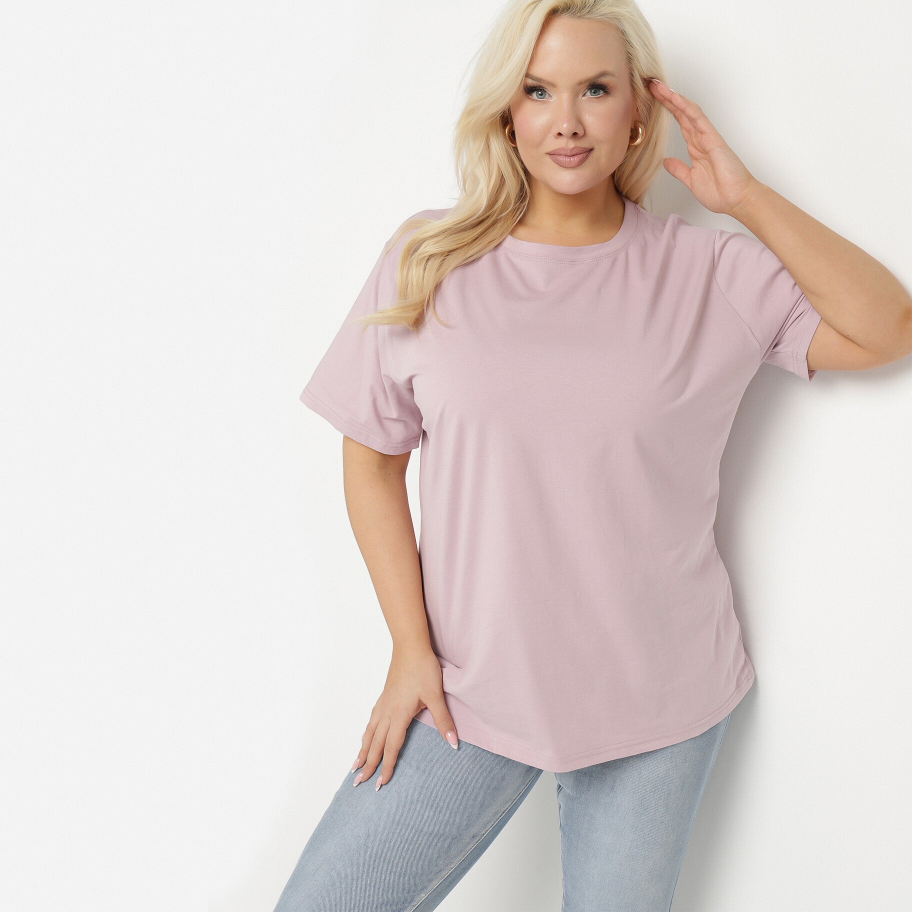 Lila Póló, rózsaszín, textil, Born2be, egész évben,  5XL akciós termékkép 1