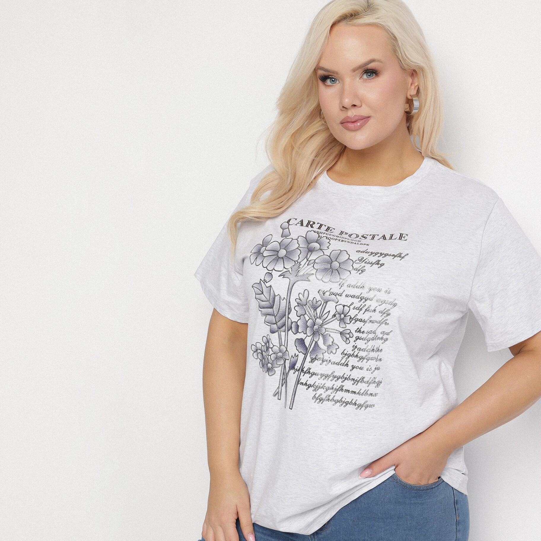 Szürke Póló, szürke, textil, Born2be, nyári,  3XL akciós termékkép 1