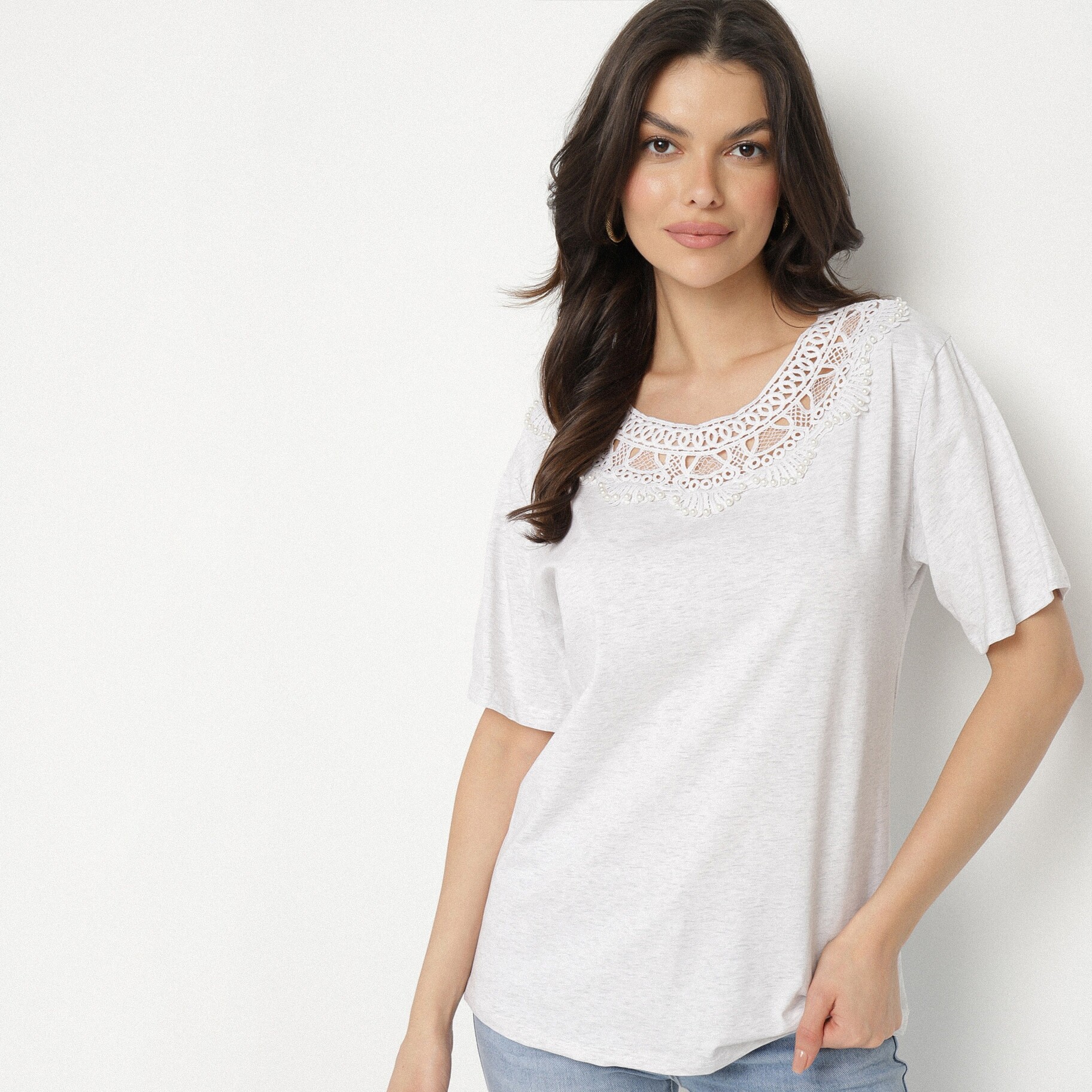 Szürke Póló, szürke, textil, Born2be, nyári,  L akciós termékkép 1