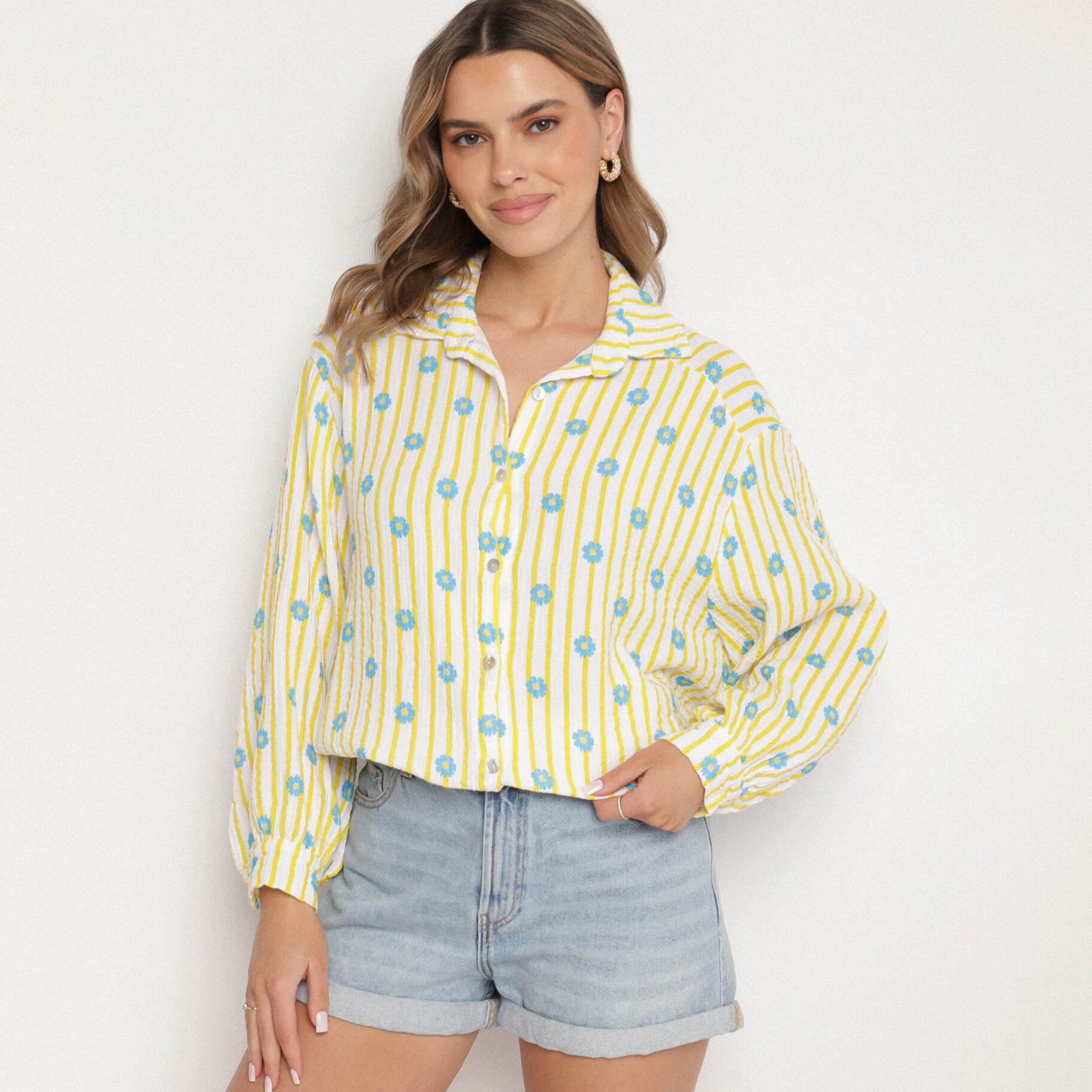 Sárga Ing, sárga, textil, Born2be, nyári,  ONE SIZE akciós termékkép 1