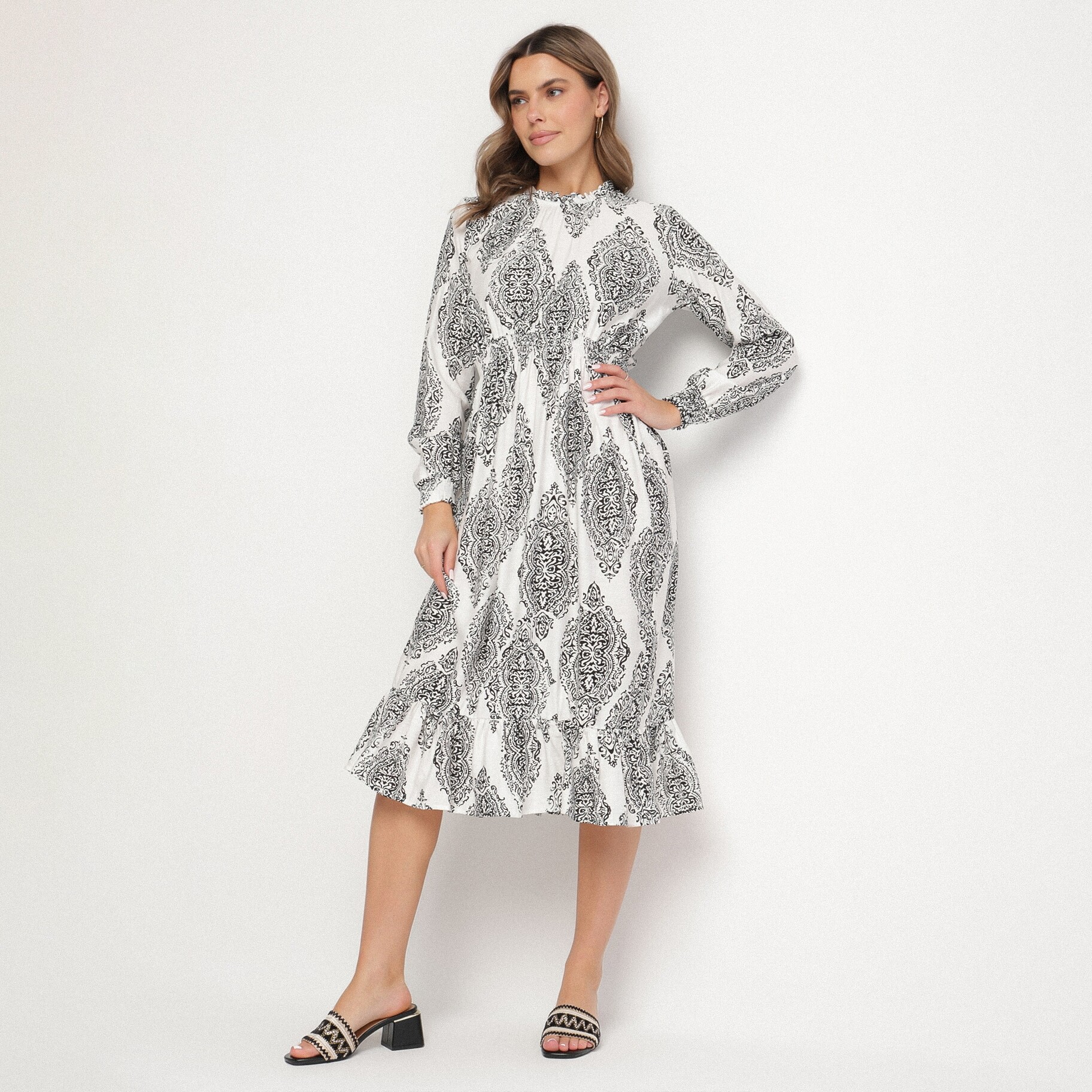 Fehér Ruha, fehér, textil, Born2be, átmeneti,  ONE SIZE akciós termékkép 1