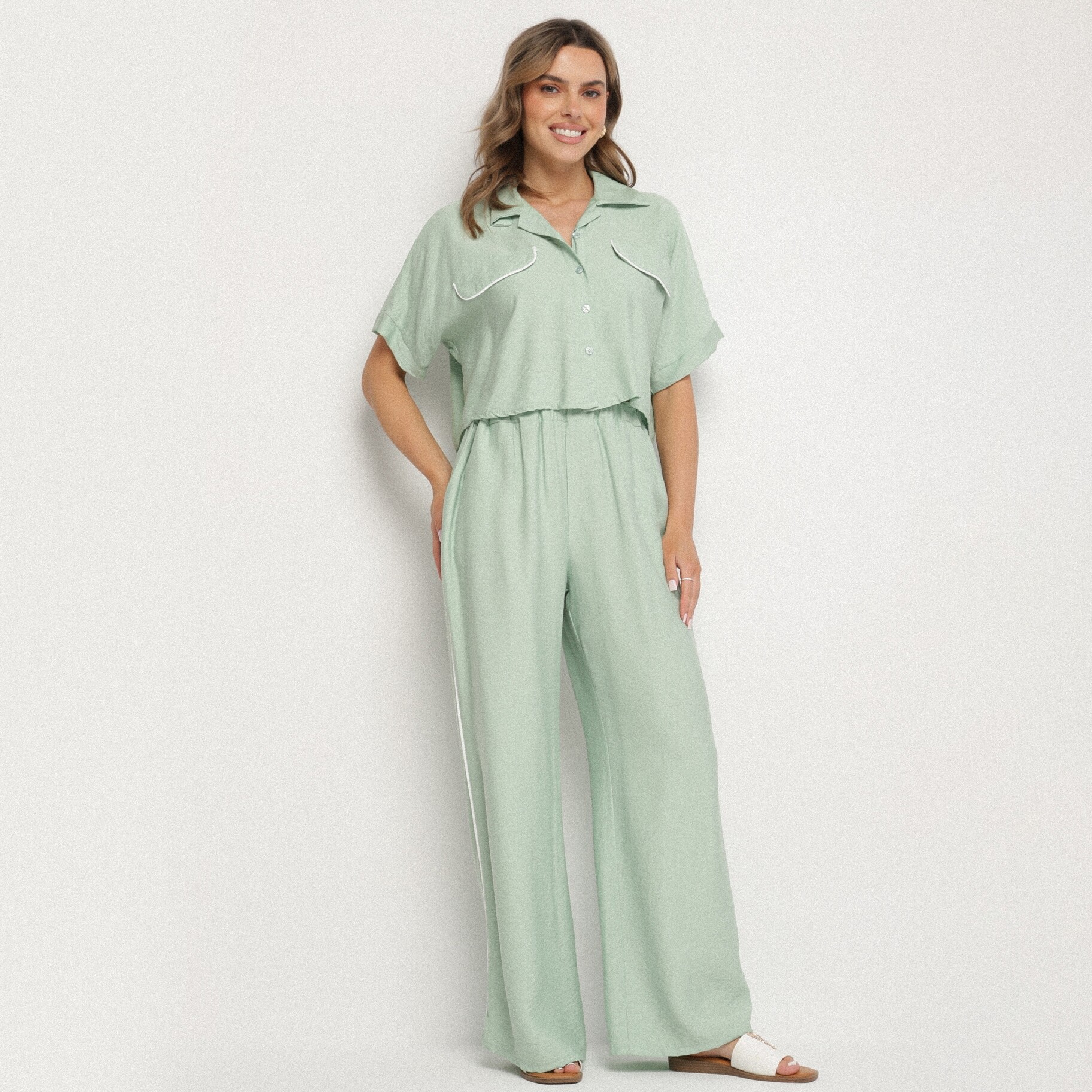 Zöld Kényelmi szett, zöld, textil, Born2be, nyári,  ONE SIZE akciós termékkép 1