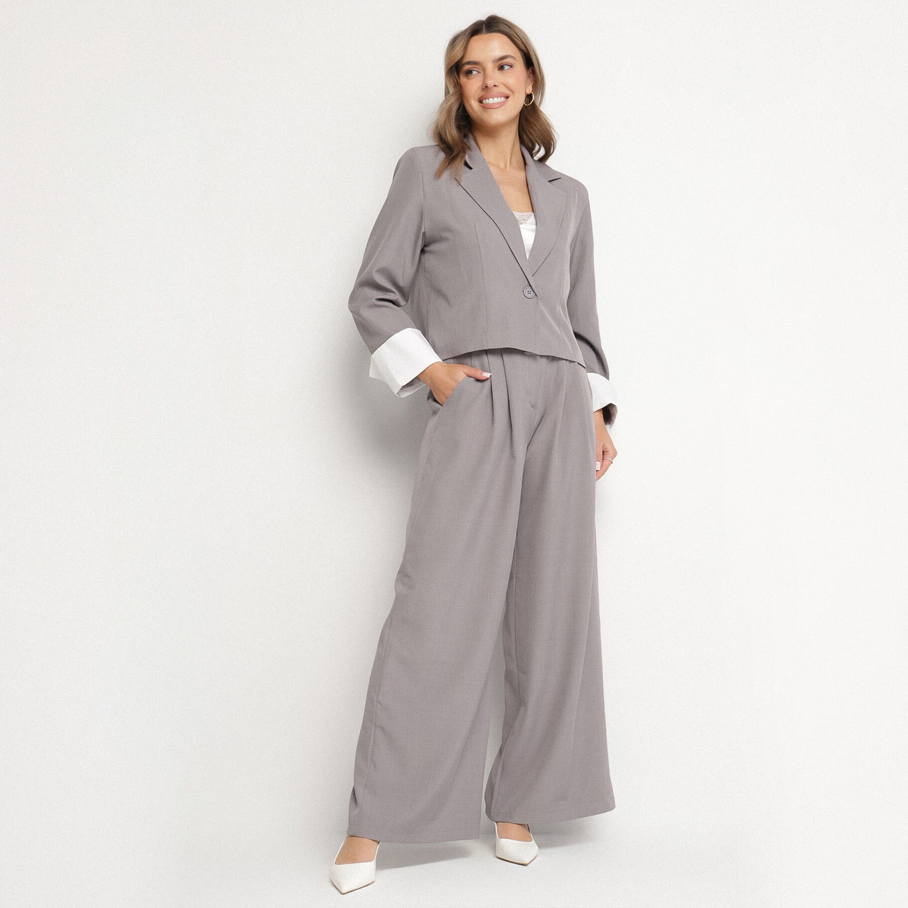 Szürke Kényelmi szett, szürke, textil, Born2be, egész évben,  ONE SIZE akciós termékkép 1