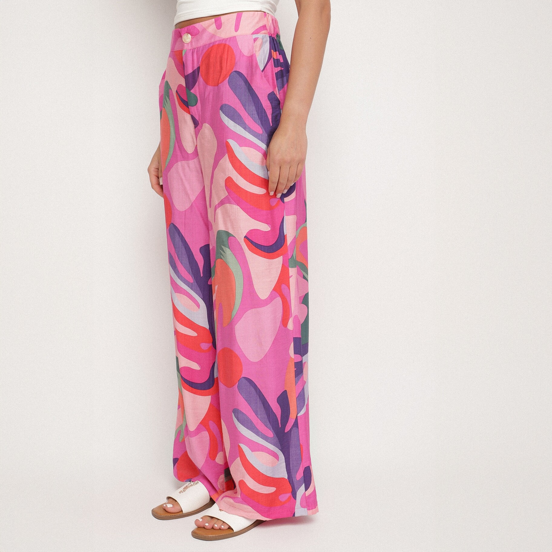 Pink Nadrág, rózsaszín, textil, Born2be, nyári,  S akciós termékkép 1