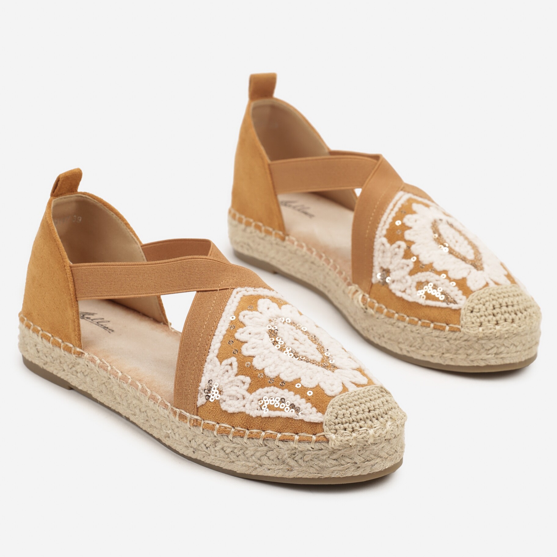 Barna Espadrilles, barna, textil anyag, Born2be, nyári,  36 akciós termékkép 1