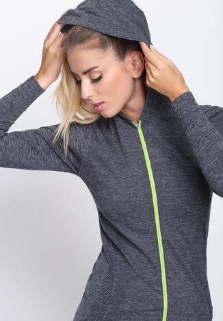 Szaro-Zielona Bluza Dresowa Be Stronger