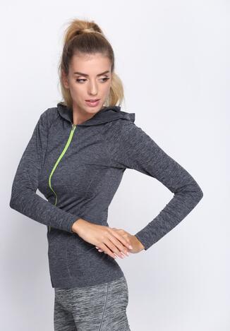 Szaro-Zielona Bluza Dresowa Be Stronger