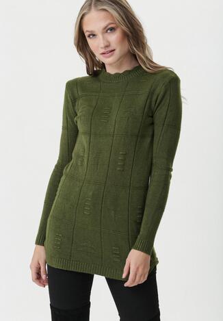 Zielony Sweter Well-Lit