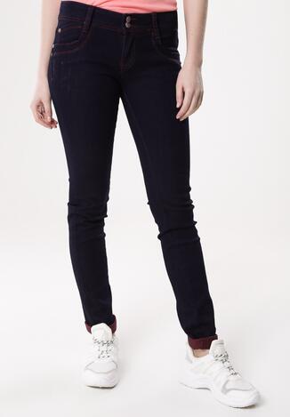 Granatowe Jeansy Pressure
