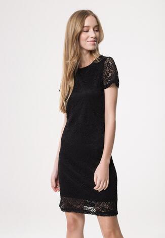 Czarna Sukienka Loose Fitting