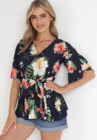 Granatowa Bluzka Jasmine