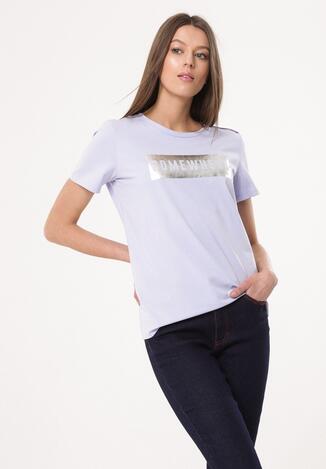 Fioletowy T-shirt Black Art