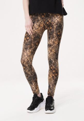 Brązowe Legginsy Total Look