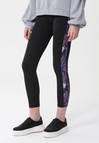 Czarno-Niebieskie Legginsy Annalise