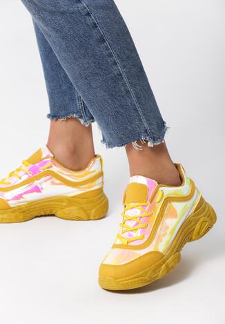 Żółte Sneakersy Addilynn