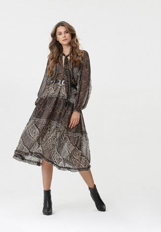 Brązowa Sukienka Sheryl