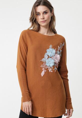 Camelowy Sweter Bowden