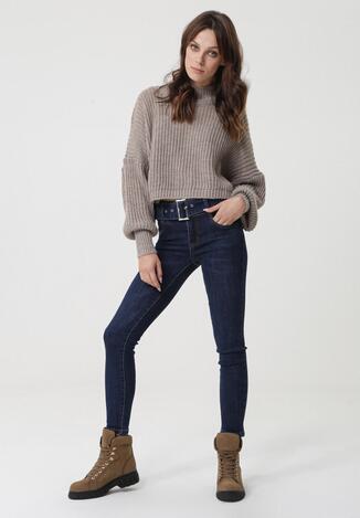 Granatowe Jeansy Shortland