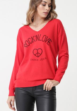 Czerwony Sweter Crystal Brook