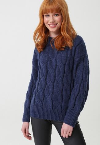Granatowy Sweter Buttermilk