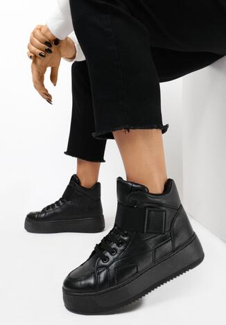 Czarne Sneakersy Lubna