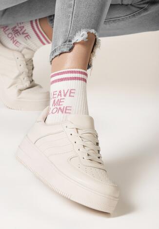 Beżowe Sneakersy Raymond