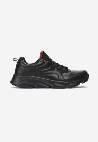 Czarno-Czerwone Buty Sportowe Serrano