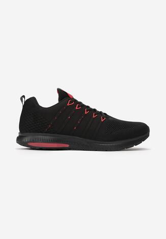 Czerwono-Czarne Buty Sportowe Justine