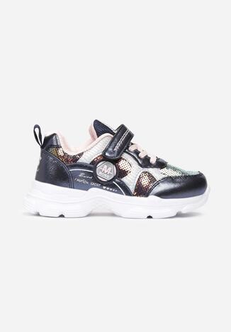 Granatowe Buty Sportowe Adelaila