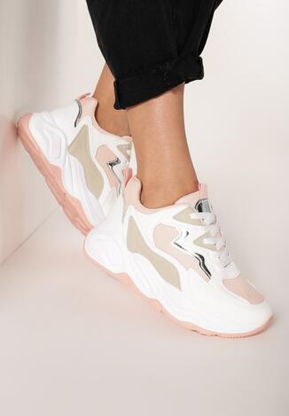 Biało-Różowe Sneakersy Aegina