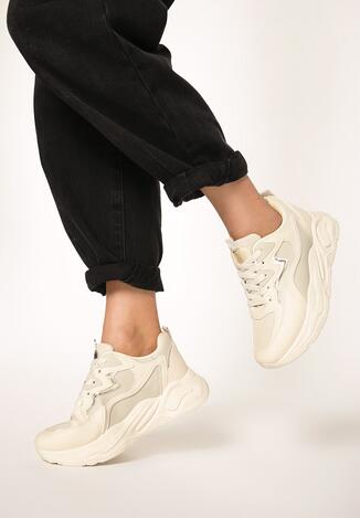 Beżowe Sneakersy Aegina